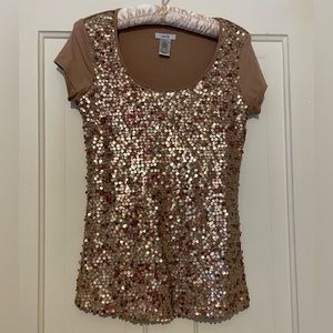***Sale***Cache Sequin Tee Originally $25
